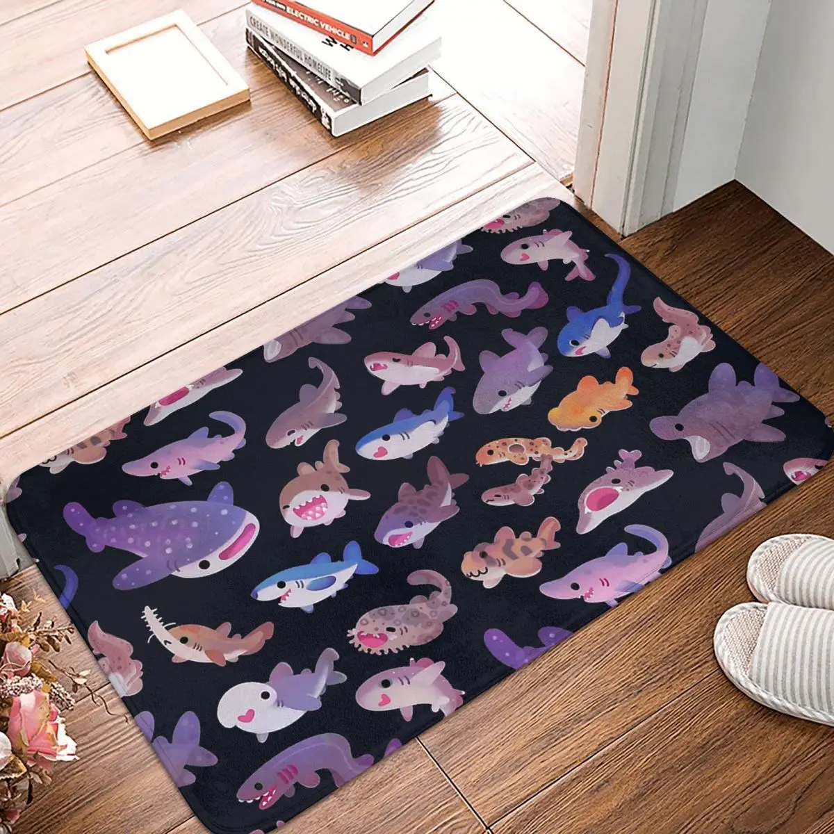 

Animal Cute Forest Ocean Bath Mat Shark Day Doormat Kitchen Carpet Outdoor Rug Home Decoration
