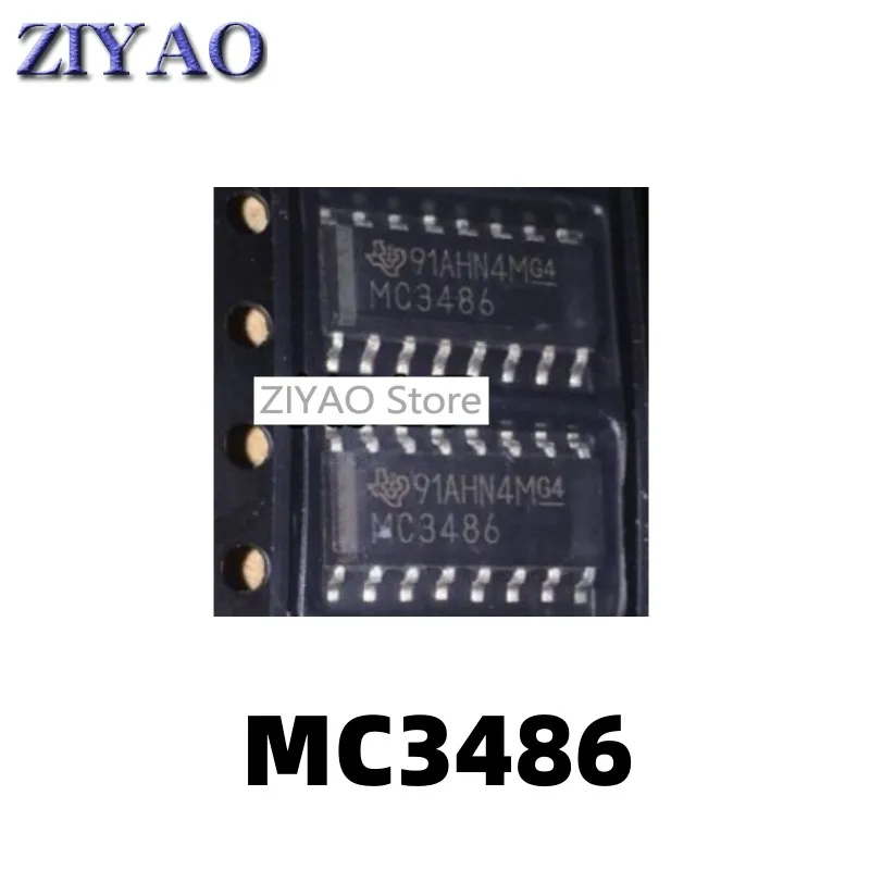 Узкий буфер и линейный чип драйвера MC3486 MC3486DR 3,9 мм SOP-16, 1 шт. Узкий буфер и линейный чип драйвера MC3486 MC3486DR 3,9 мм SOP-16, 1 шт.