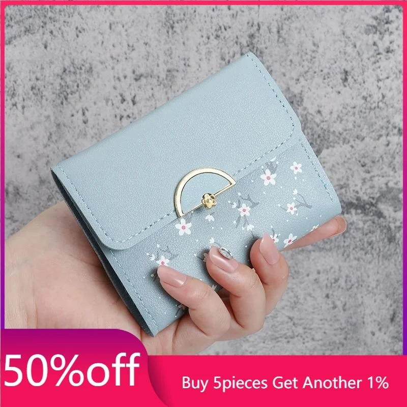 

Retro Plum Blossom Wallet Female Student Ancient Chinese Element Zero Wallets Fresh Sweet 3-Fold Card Bag Forest Series Clutches