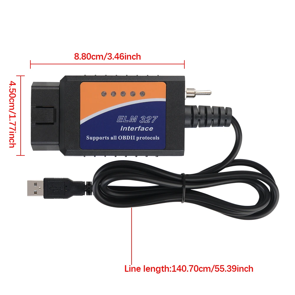 ELM327 USB v1.5 Переключатель Автомобильный диагностический кабель obd2 СКАНЕР FORscan