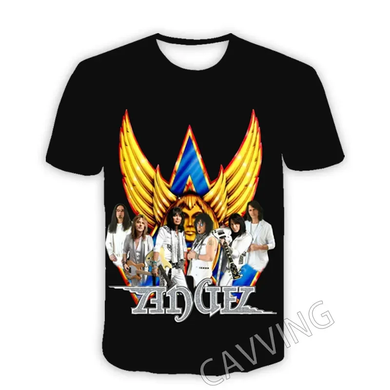 Повседневные футболки с 3D принтом Angel Band Стильные топы в стиле хип-хоп модная