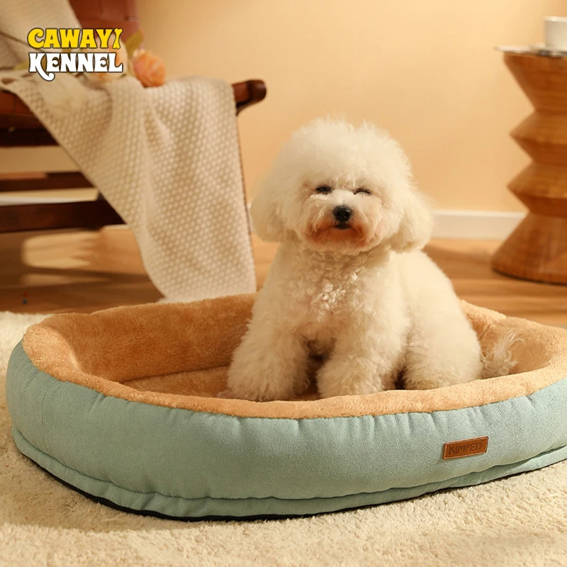 

CAWAYI KENNEL Winter Warm Pet Bed for Dog Cat Pet Square Plush Medium Small Dog Sofa Bed Cushion Pet Dog Bed House Pet Supplies