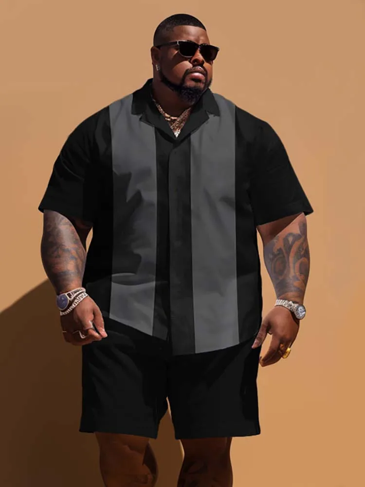 Шорты Biggmans с принтом в стиле пэчворк Мужская Уличная одежда повседневная рубашка