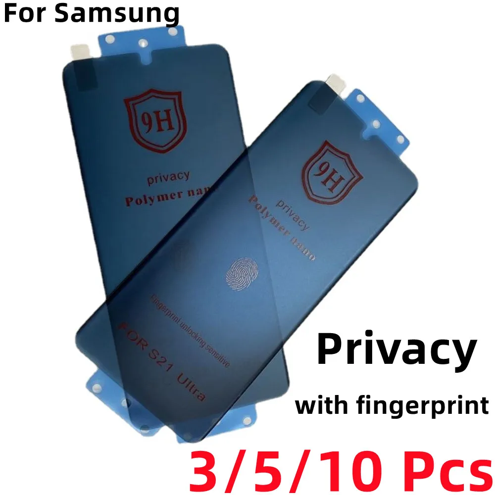 

Privacy 9H Polymer Nano Screen Protector For Samsung Galaxy S23 S22 S21 S20 Note 20 10 Ultra Plus 5G Anti-Spy Soft Ceramic Film