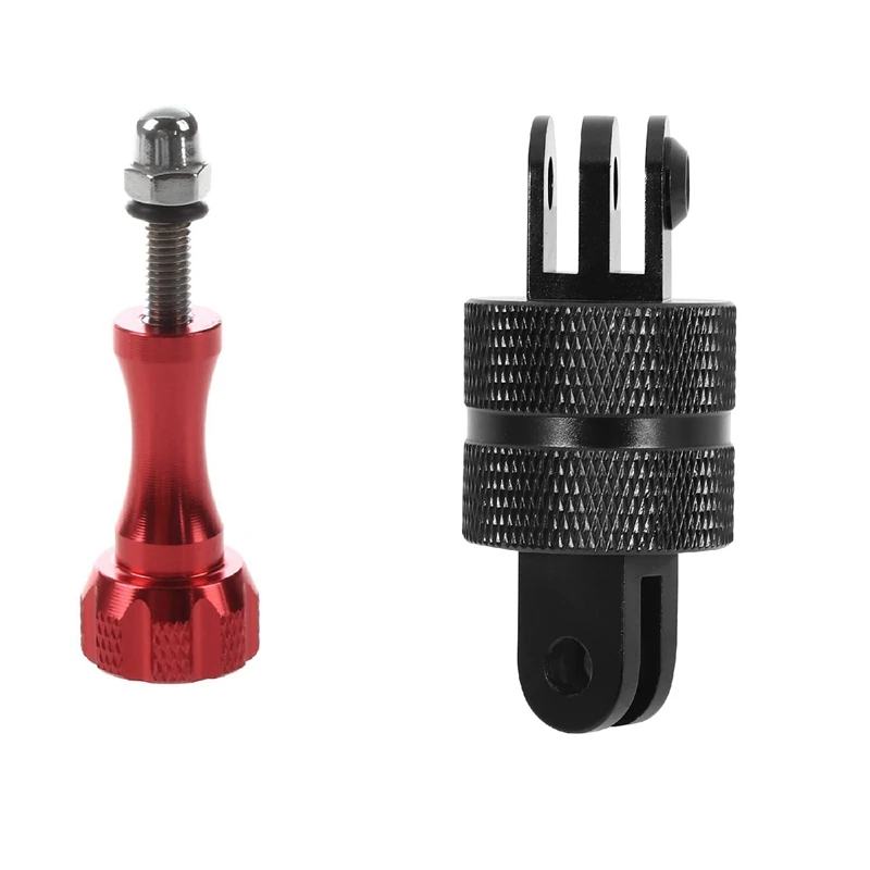 

3X Aluminium Alloy Knob Thumb Screw Mount Accessories With 360 Degree Rotating Swivel Pivot Arm Mount Adapter