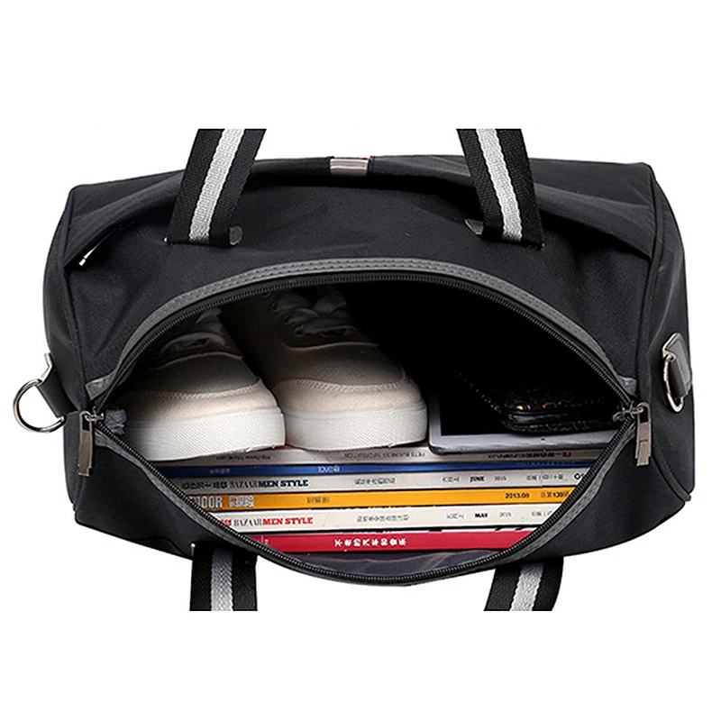 Fashion Men's Travel Bag Waterproof Shoulder Bags Large Capacity Travel Luggage Foldable Portable Unisex Totes Women Black Bags