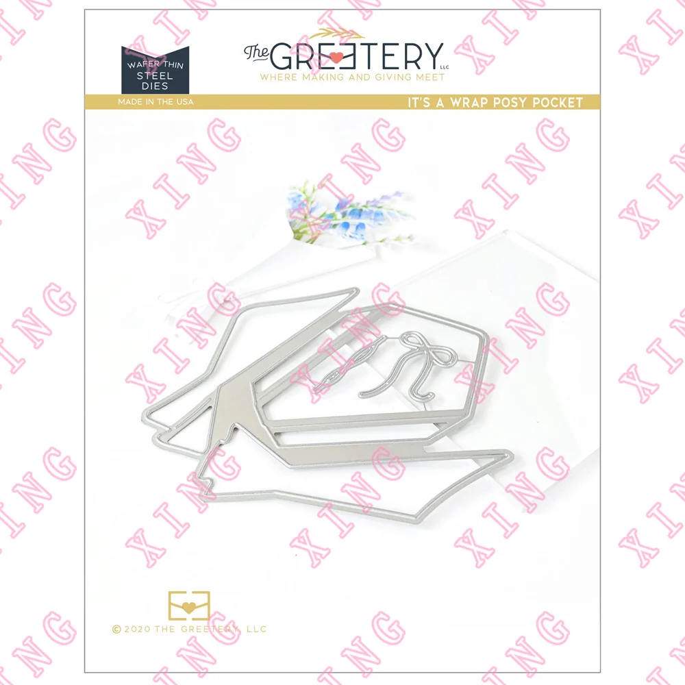 

Newest It is a Wrap posy Pocket Die Metal Cutting Scrapbook Decoration Embossing Template Diy Greeting Card Craft Reusable Molds