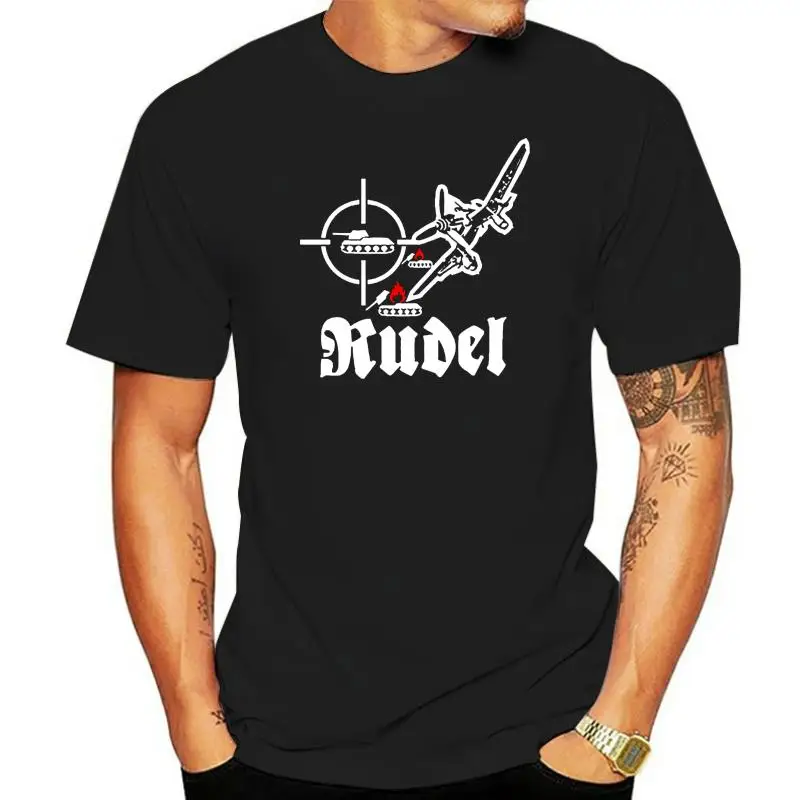 2022 Summer Cotton Tee Shirt Rudel Hans Ulrich Stuka Oberst Luftwaffe Ju 87G 3 7cm Panzerabwe - T Shirt#17543 Fashion T-shirt