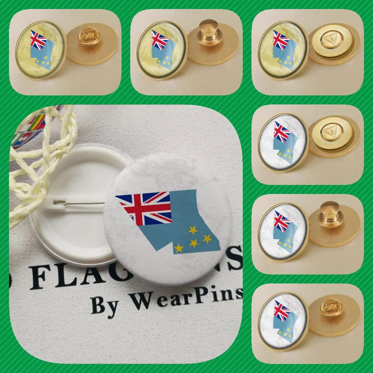 Броши с эмблемой национального флага Тувалу