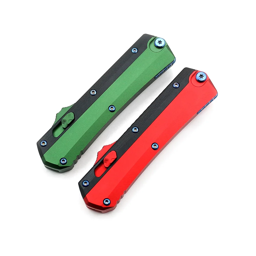 

New OTF Micro knife tech Gk Series High quality aviation Aluminum T6-6061 Handle D2 blade EDC self-defense outdoor tool knife