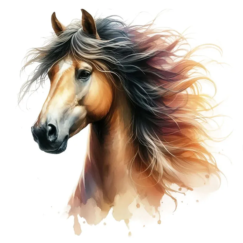 

Водостойкая наклейка с лошадью