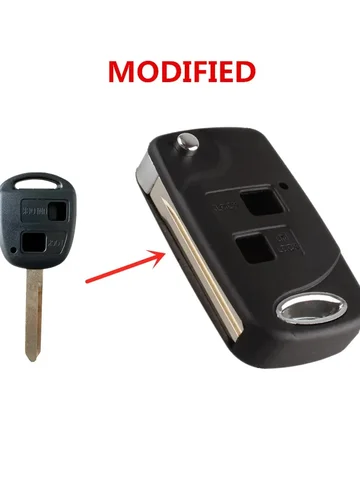 DUDELY, складная деталь, 2 кнопки для Toyota Yaris, Carina, Corolla, Avensis, TOY43, необработанное лезвие, ФОБ
