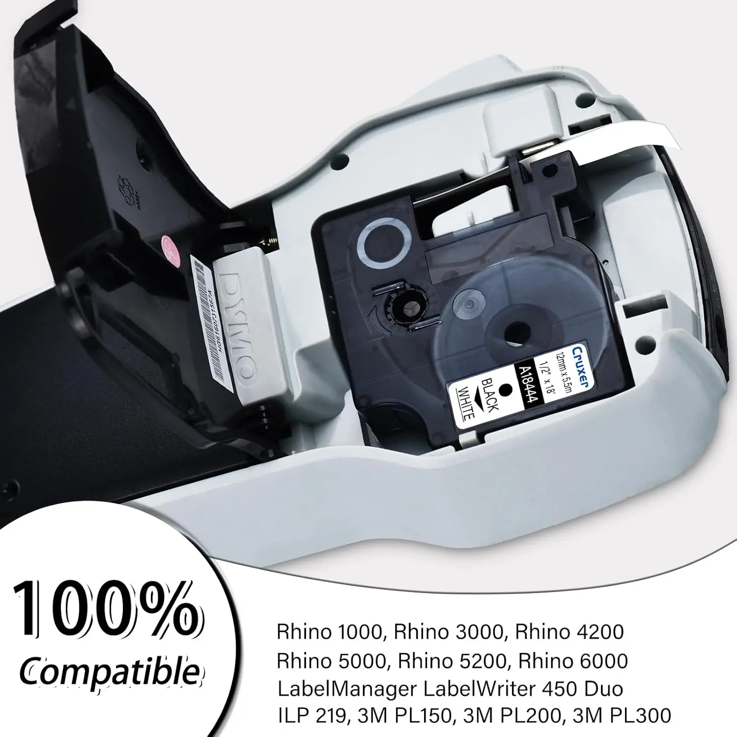 Фото 5/10PK 9 мм 12 мм 19 мм Совместим с Dymo IND A18444 S 0718600   Замена виниловых лент для этикеток для Dymo Rhino 1000 4200 6000 №3