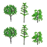25pcs realistic green model trees fake mini trees for scene layout diy craft building model