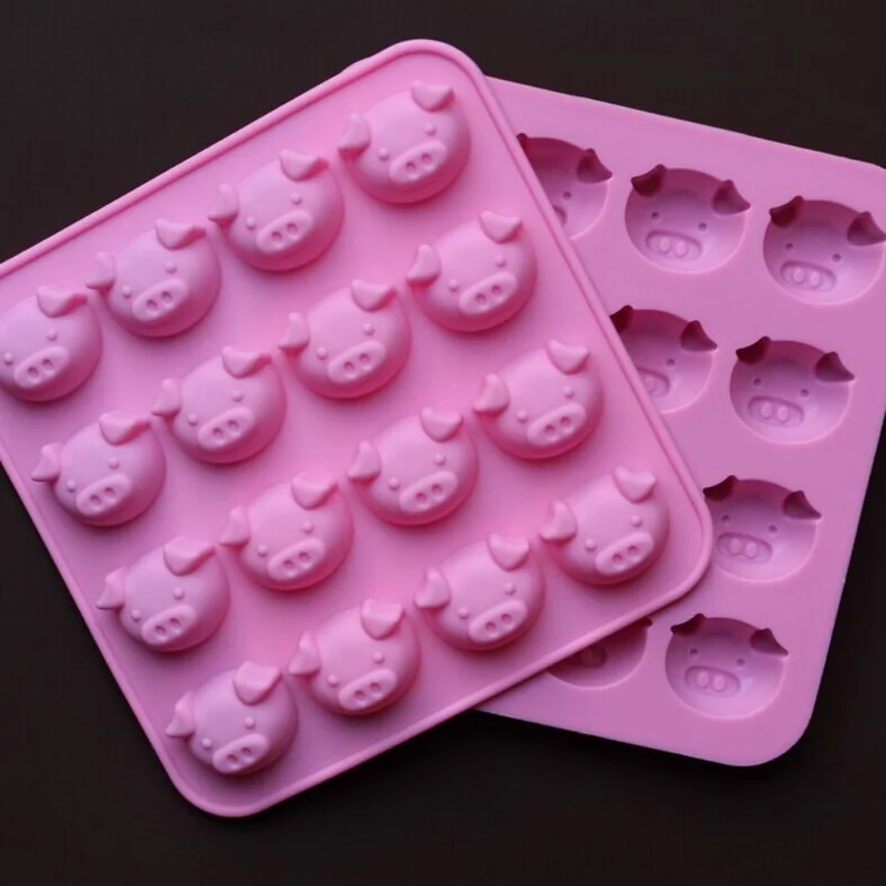 

Pig Shape Silicone Mold Cavity Fondant Soap Candy Fondant Chocolate Kitchen Mould Accessories Chocolate Cookies Cake DIY Mold