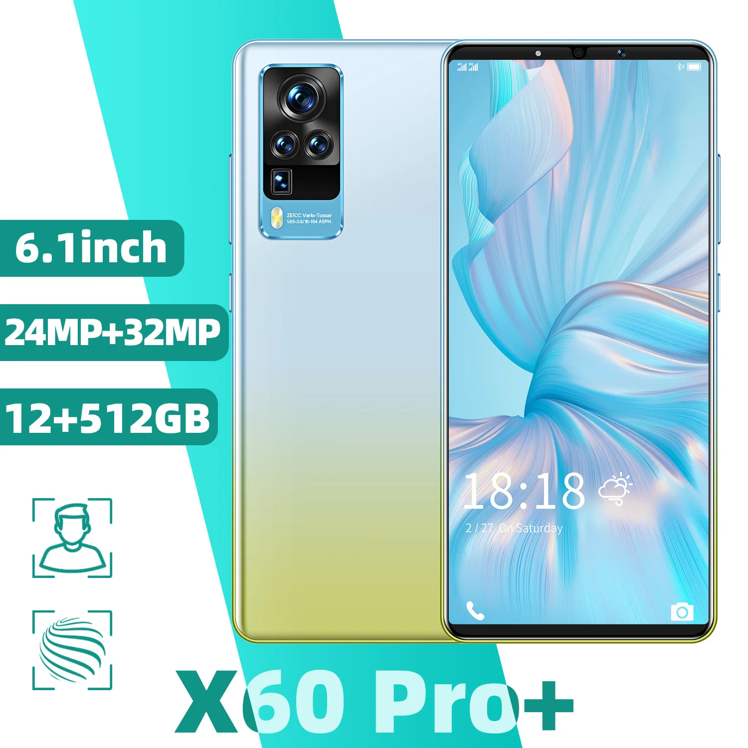 

Телефон телефон с сенсорным экраном, 6,1 дюйма