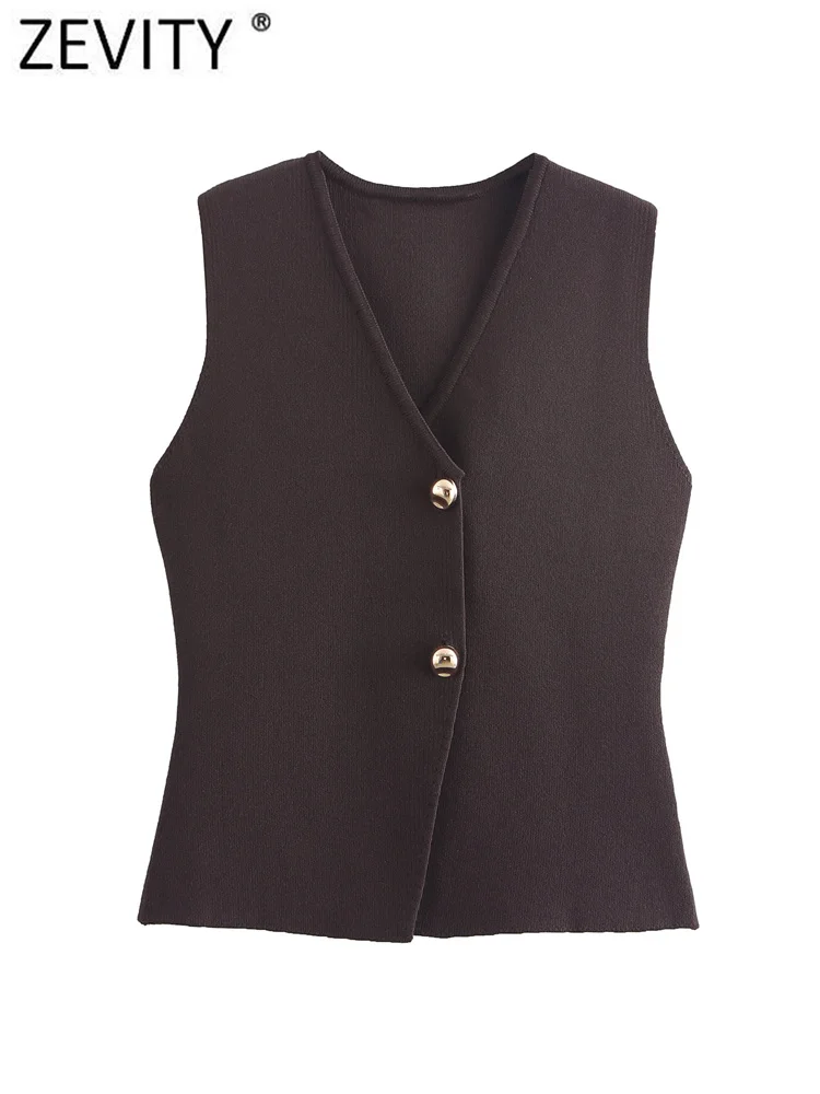 Женская блузка с V-образным вырезом и пуговицами