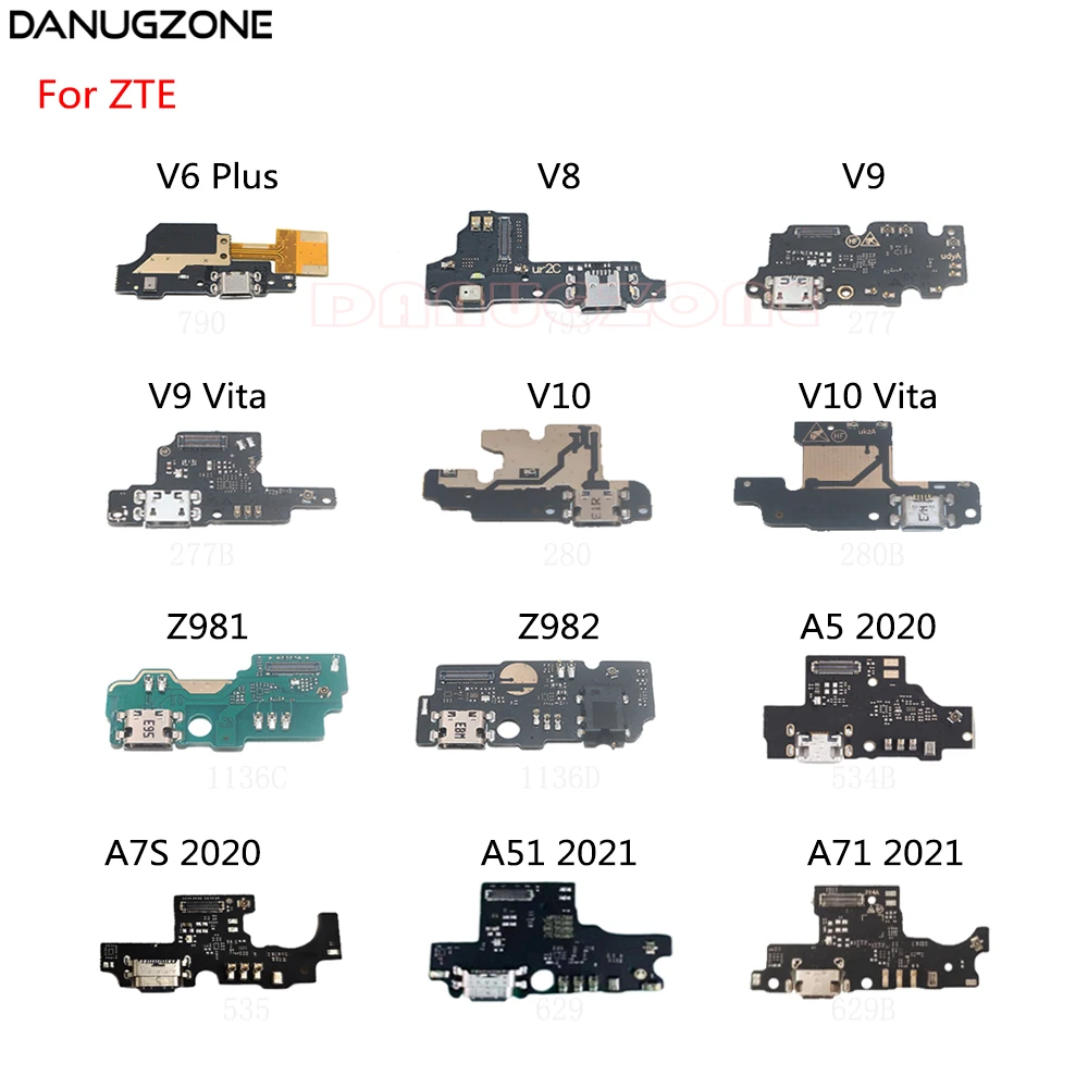 

USB Charging Port Dock Socket Jack Connector Charge Board For ZTE V9 V10 Vita V8 V6 Plus Z981 Z982 A51 A71 2021 A5 A7S 2020