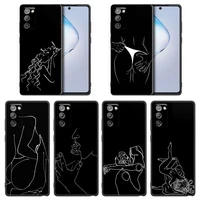 sexy simple lines phone case for samsung a91 a73 a72 a71 a53 a52 a7 m62 m22 m30s m31s m33 m52 f23 f41 f42 5g 4g tpu fundas