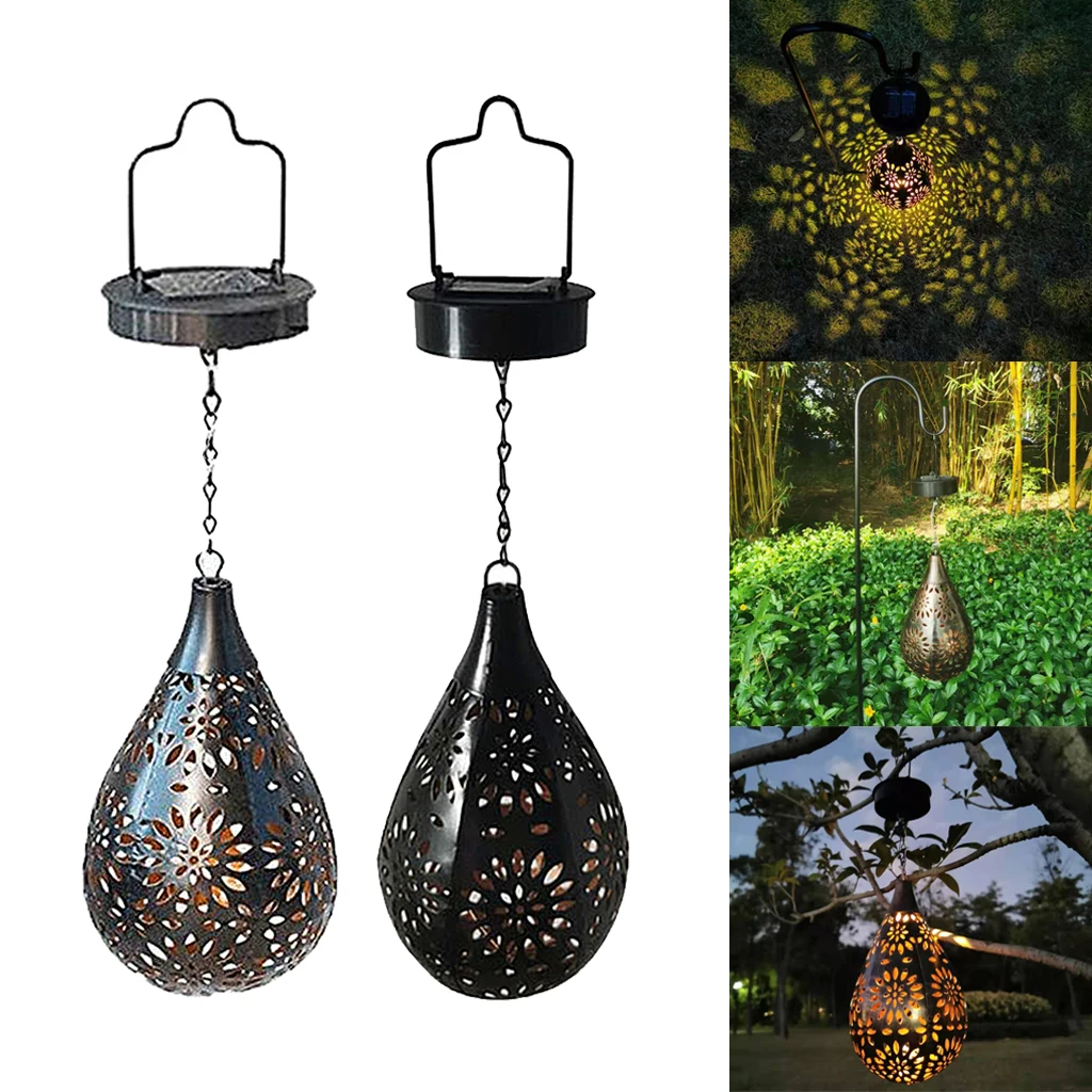 

Solar Lights Lantern LED Garden Lights Metal Lamp Waterproof Lighting Party Metal Garden Waterproof Landscape for Outdoor Decor