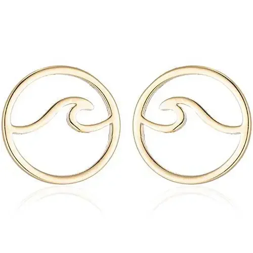 Женские серьги-гвоздики из нержавеющей стали классические серебряные круглые