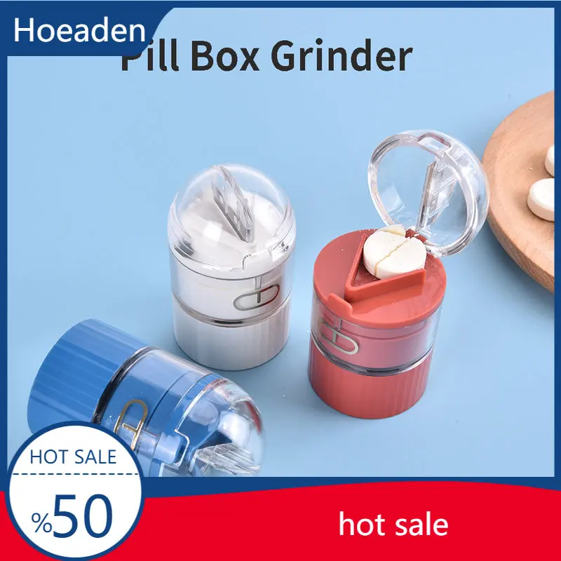 

4 in 1 4 Layer Portable Tablet Grinder Pill Cutter Medicine Splitter Box