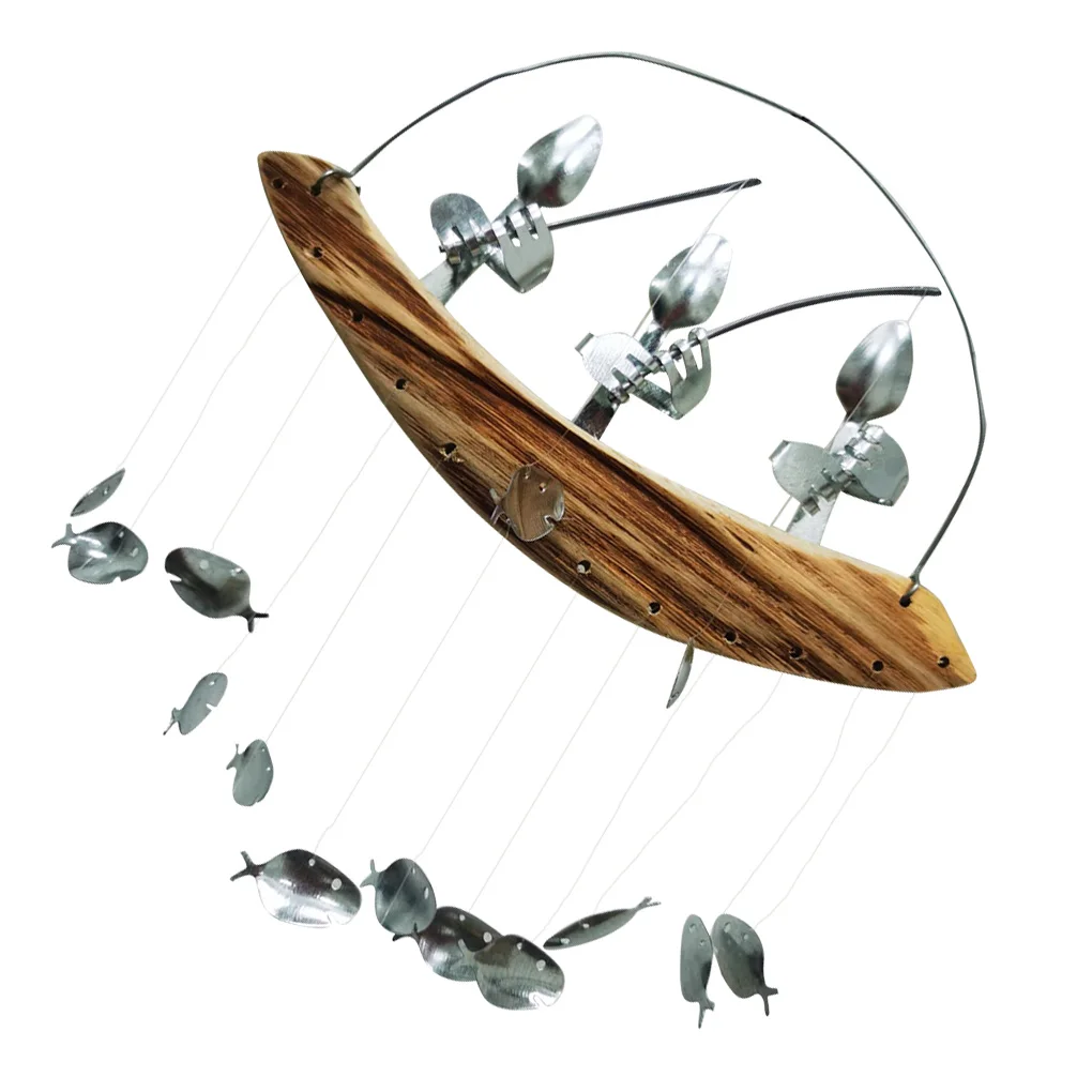 

Модные колокольчики для дома и сада, подвесные колокольчики в стиле рыбалки, колокольчик, ложка, головка, домашние декоративные аксессуары, ...