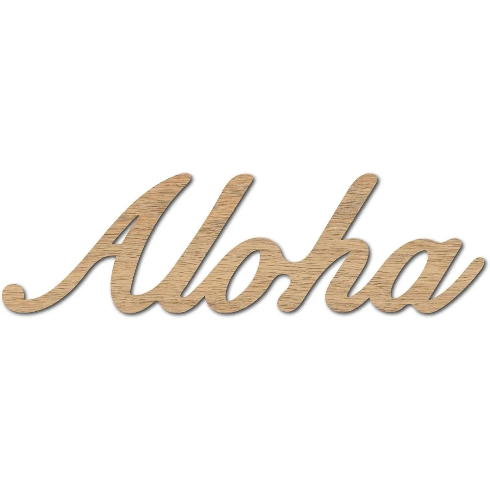 Aloha Лазерная Резка Деревянные Буквы Незавершенные Вывески Настенное Искусство