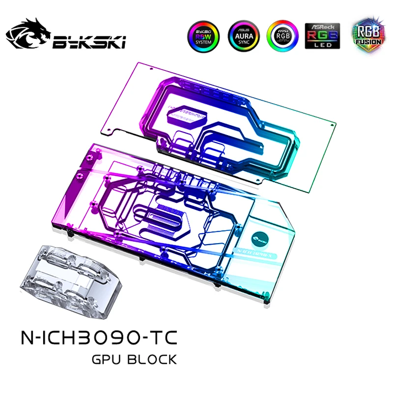 

Bykski GPU Active Backplane Block For Inno3D RTX 3090 3080 iChill/Gaming3/Twin2,Graphics Memory VRAM Heatsink,VGA Dual Radiator