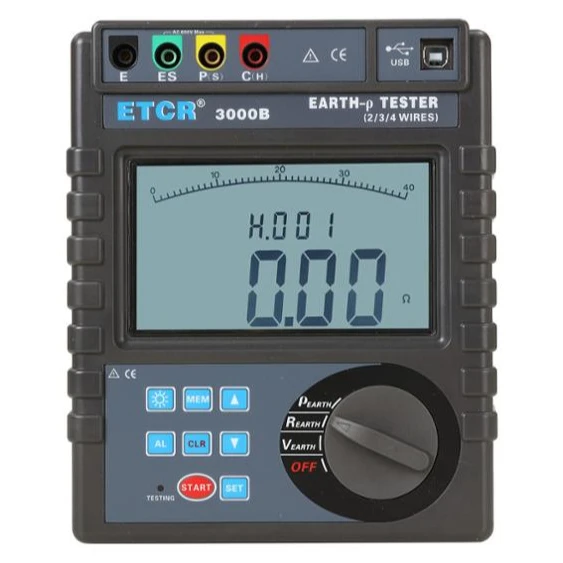 

ISO CE ETCR 3000B Earth Resistance Soil Resistivity Tester