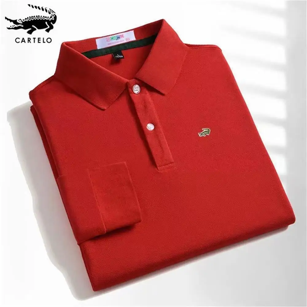 High quality men's new long sleeved POLO shirt. Casual business top