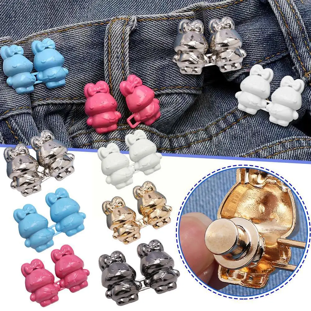 

Jeans T-shirt Waist Nails To Fix Clothes Artificial Adjustable Belt Pin Accessories Pearl Clasp Tight-Fitting Brooch Buckle R0H3