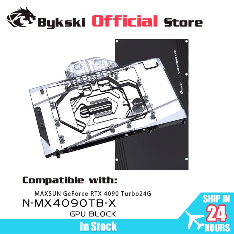 

Bykski GPU Block for MAXSUN GeForce RTX4090 Turbo 24G Graphics Video Card Water Cooling Radiator RGB/ARGB Light N-MX4090TB-X