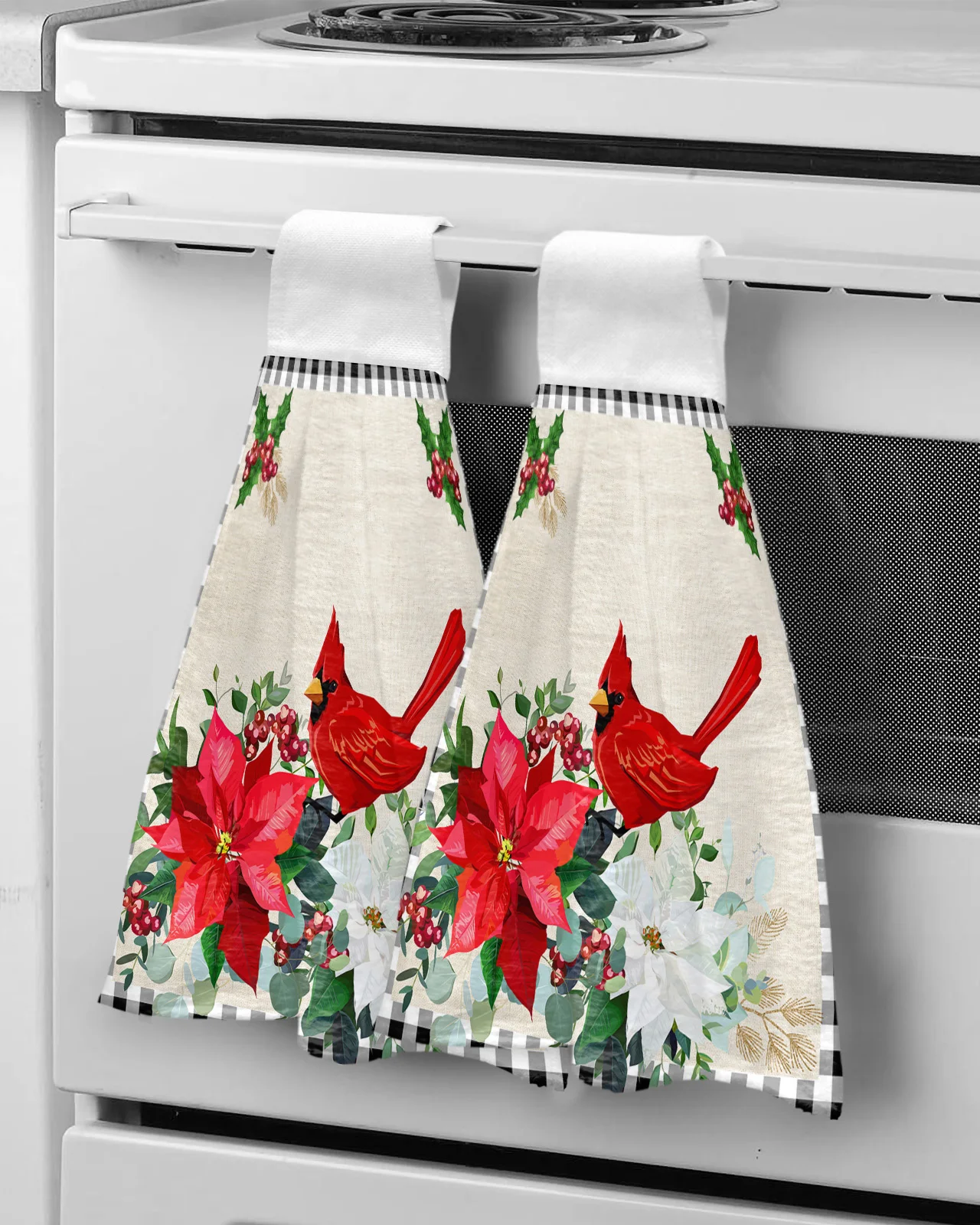 S Microfiber Hanging Cloth Quick Dry Cleaning Cloth Christmas Decor Kitchen Towel