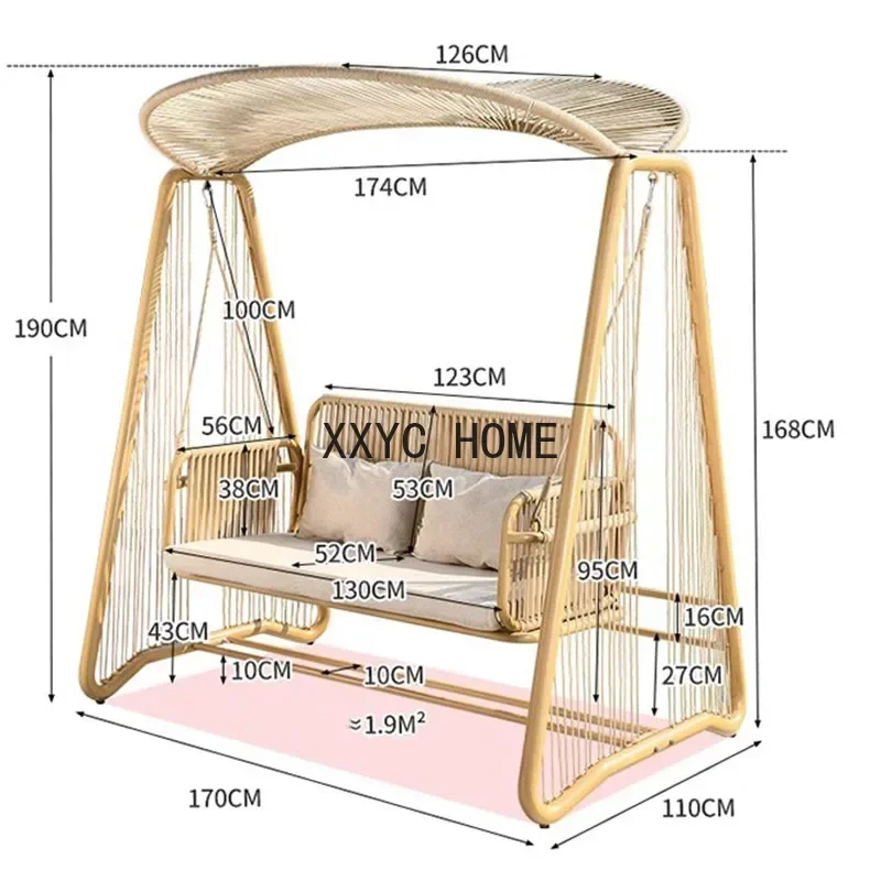 Ленивый домашний подвесной стул для спальни двойные уличные качели садовая