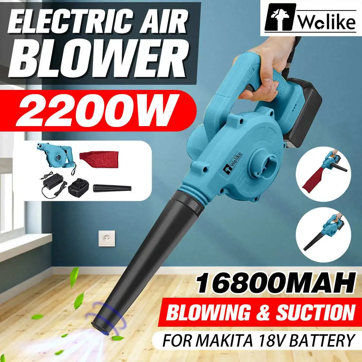& Suction Dust Cleaner  With 24000mah Battery Blower Vacuum 