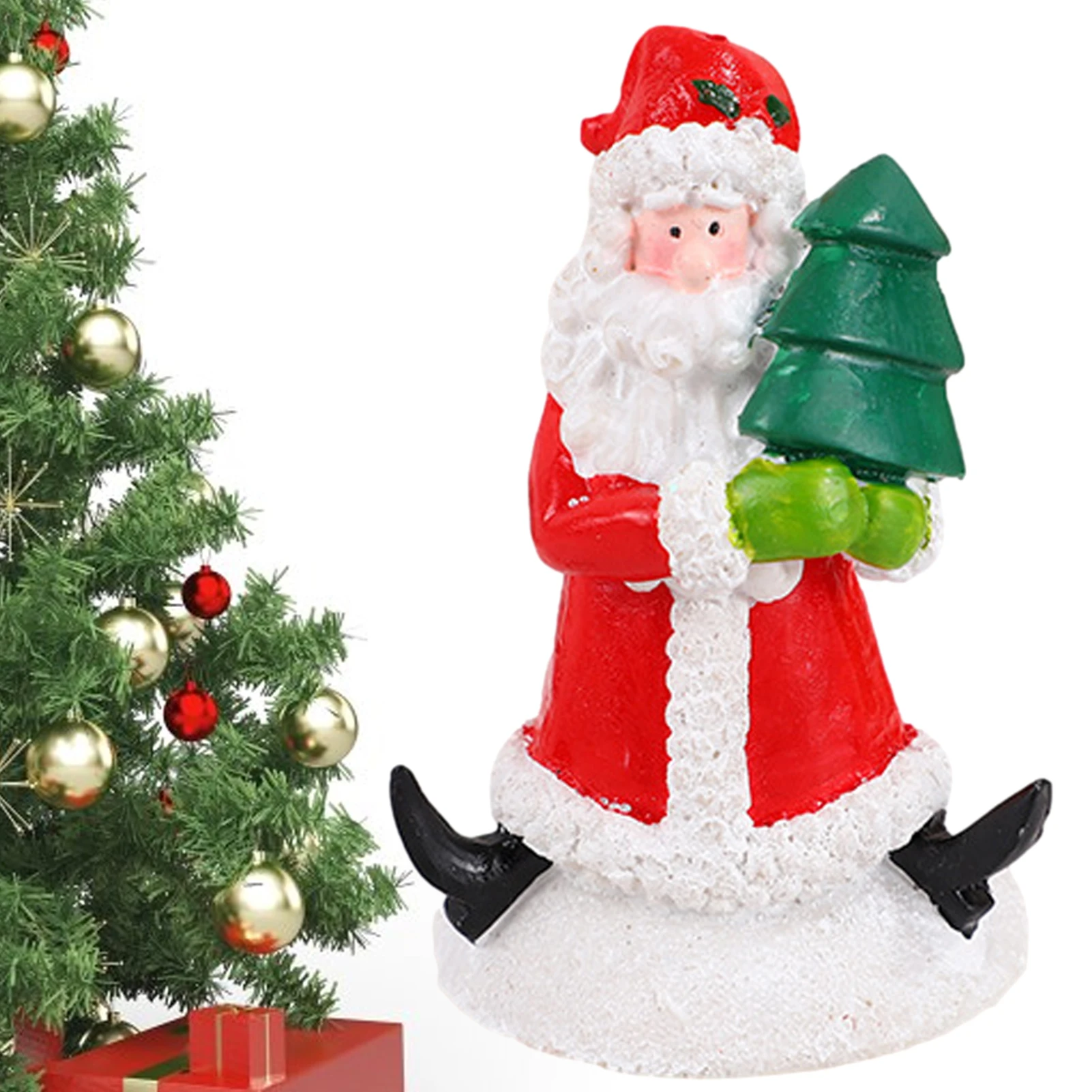 

Resin Santa Claus Ornament Mini Resin Micro Landscape Ornaments Resin Christmas Tabletop Santa Claus Figurine For Home Holiday