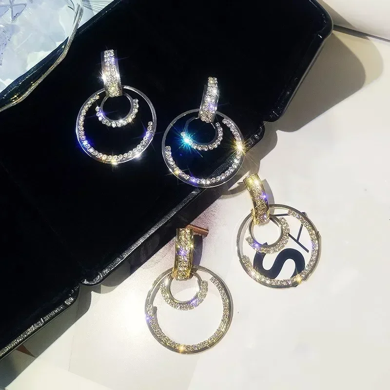 Лидер продаж европейские серьги из серебра 925 пробы с геометрическими блестящими