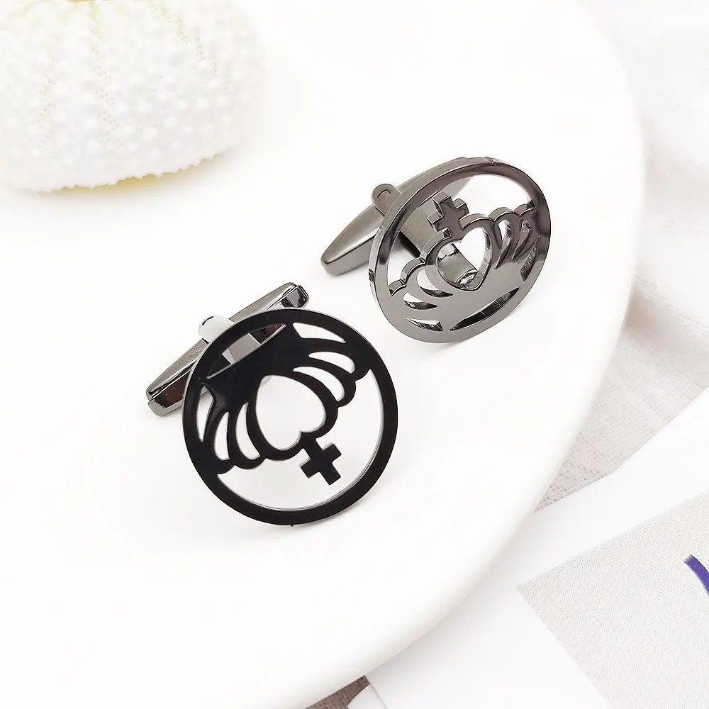 

The Kings Crown Cufflinks Hollow Round Crowns Button Links for Mens Husband Gifts Luxury Desgin Shirt Wedding Cuff Buttons
