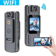 Mini Camera With HD IPS Screen 180Rotatable Len and Back Clip Full Hd Police Body Worn Camera Wearable Pocket Bodycam Camcorder