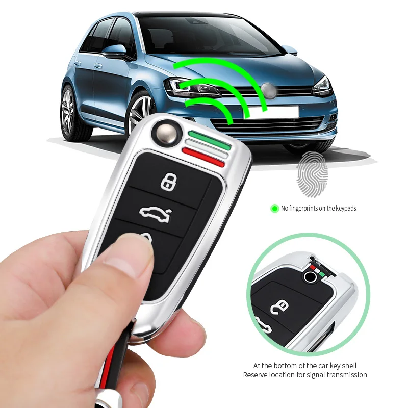 Чехол из цинкового сплава для автомобильного ключа VW 2016 2017 Passat GTI удаленный