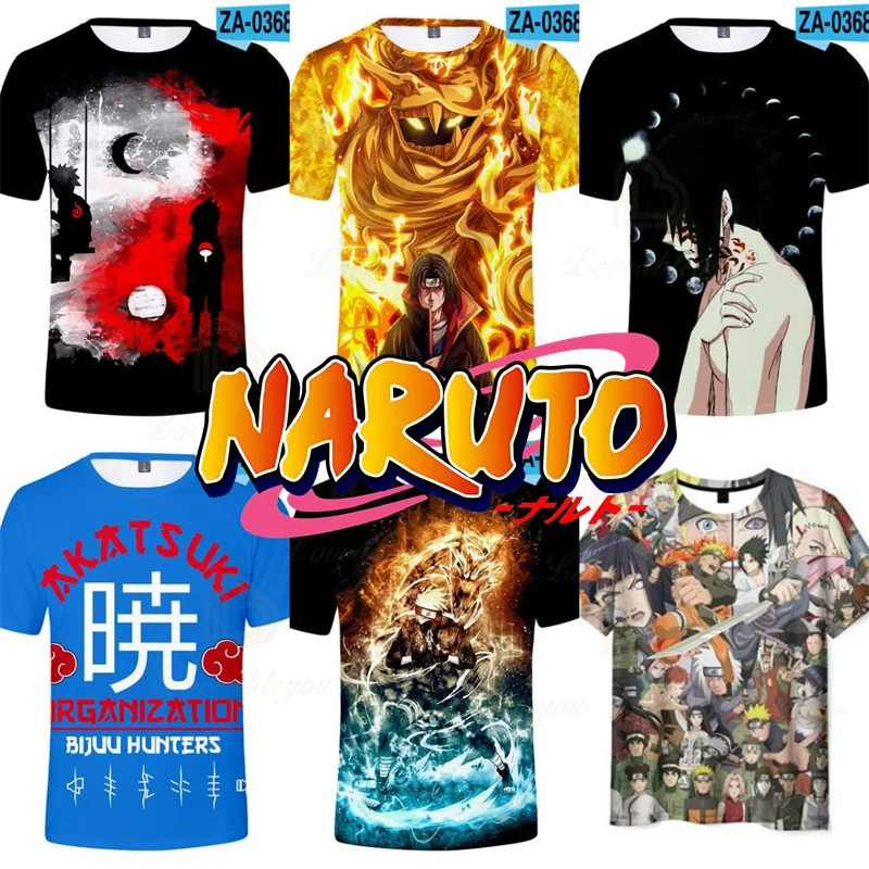 

Sharingan Uzumaki Naruto T-shirt Summer Akatsuki Outerwear Tees Itachi Sasuke Oversized Cosplay Uchiha Sasuke Tops