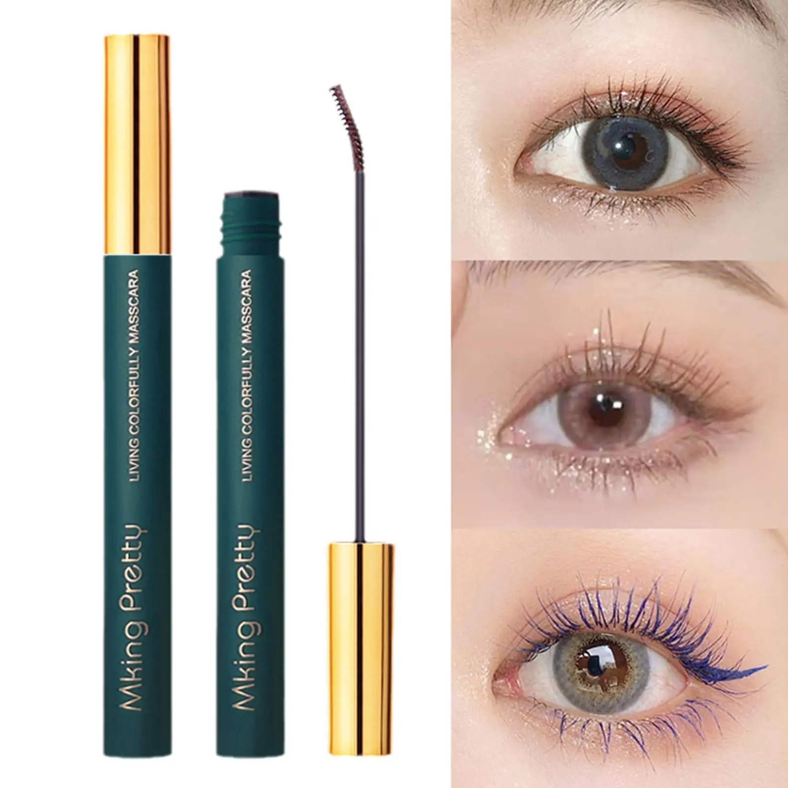 

New 4D Eyelash Mascara Volume Silk Fiber Magic Color Thick Long Lasting Waterproof Mascara Eye Lashes Brush Beauty Makeup