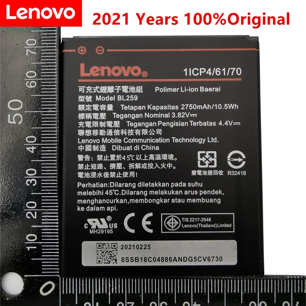 

100% Original Tested 2750mAh BL259 For Lenovo Lemon 3 3S K32C30 K32c36 Vibe K5 / K5 Plus / A6020a40 A6020 a40 A 6020a40 Battery