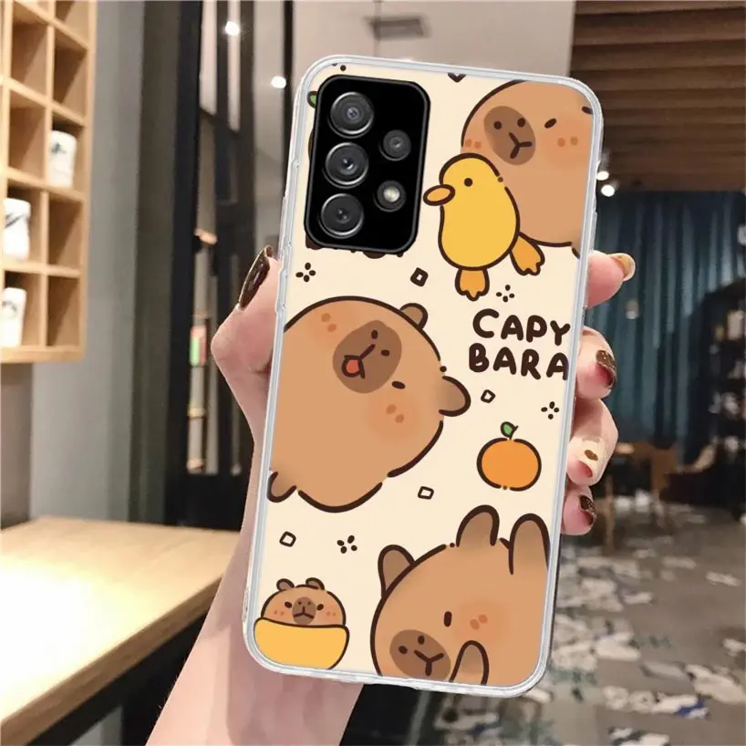 Силиконовый чехол для телефона с забавной капибарой и мультяшным животным для Samsung Galaxy Note 20 Ultra 9 8 10 Pro S10 Lite S9 Plus S8 + S7 Edge Cover (art.: 3920cc8a98cff) - 3920cc8a98cff