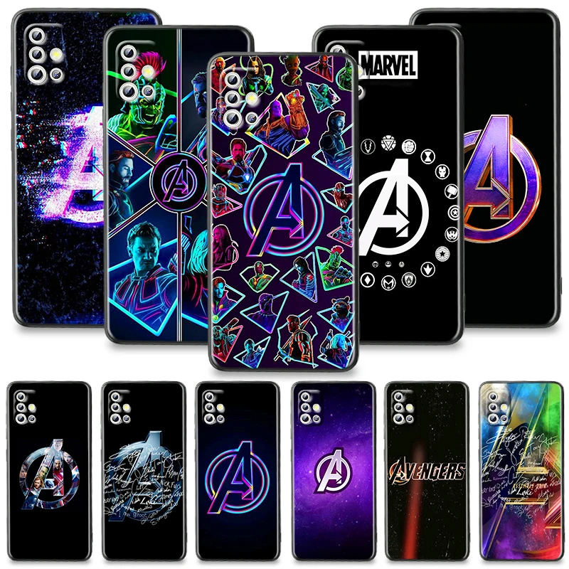 

Marvel Avengers A Logo Phone Case For Samsung Galaxy A51 A71 A41 A31 A11 A01 A72 A52 A42 A32 A22Silicone TPU Cover
