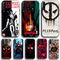 marvel deadpool phone case for huawei honor 9x 8x 7x pro for honor 10x lite case coque silicone cover soft back carcasa black