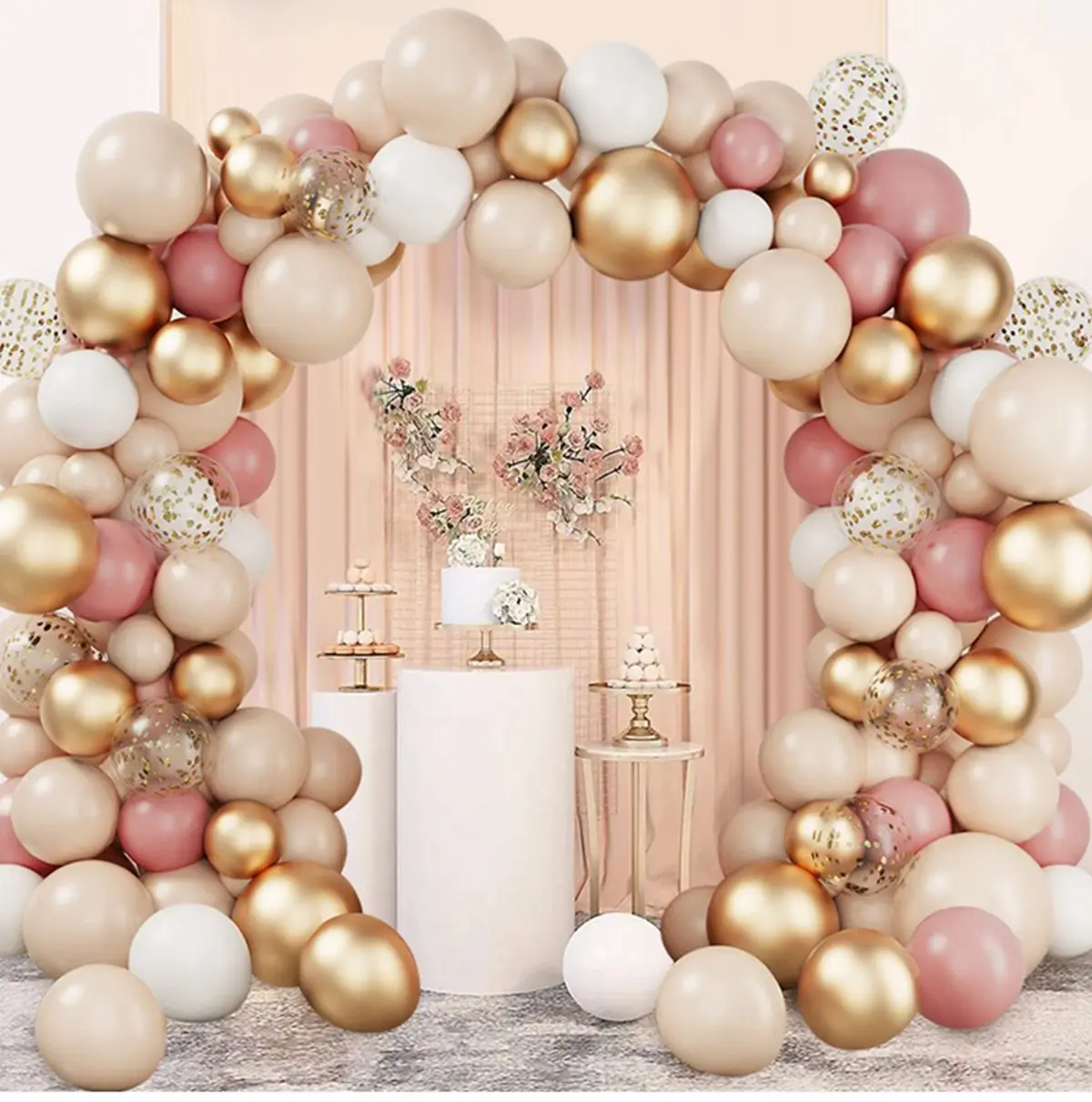 

Tender Pink Gold Balloon Garland Arch Kit Wedding Birthday Party Decoration Adult Kids Baby Shower Decor Ballon Wedding Supplies