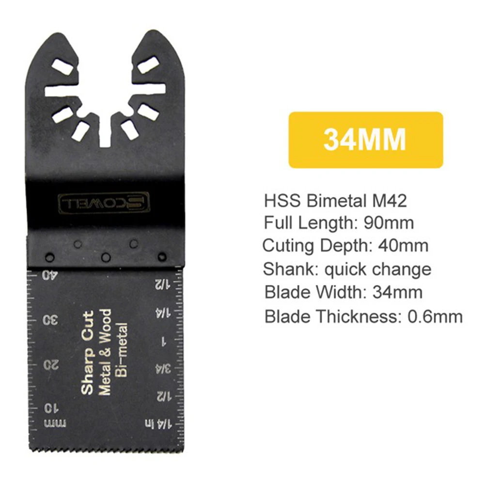 

Oscillating Multi Tool Saw Blades Carbon Steel Cutter 90mm Black High Carbon Steel Teeth Width Oscillating Multi Tool