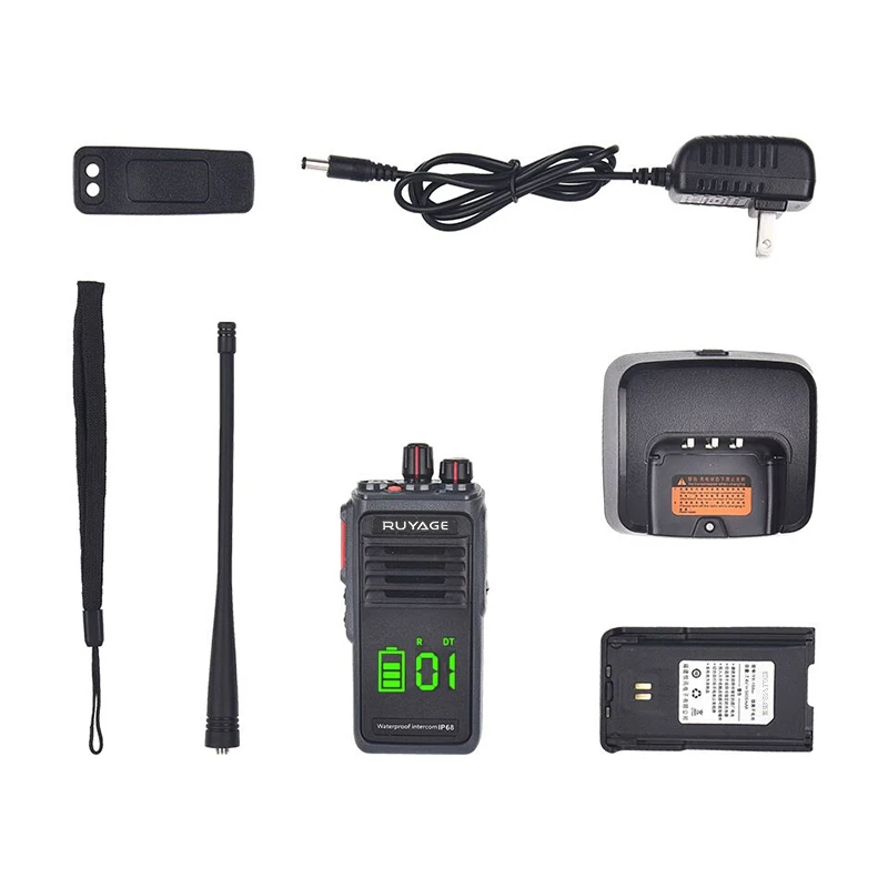 IP68 Waterproof Walkie Talkie Ruyage T20 10W Radio Receiver Long Range Two-Way Radio Station for Factory Farm Warehouse 3KM